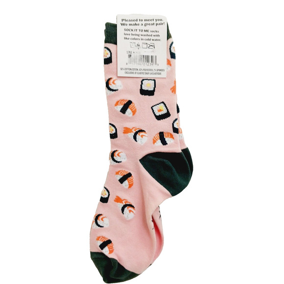 Sock It To Me Crew Women Boy Sushi Nigiri California Roll Tuna Shrimp NWT NEW - Picture 5 of 10